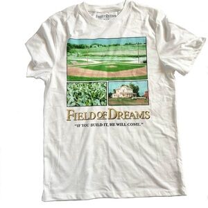 Men's Field of Dreams Classic White Graphic Tee Vintage Look Size SM Baseball